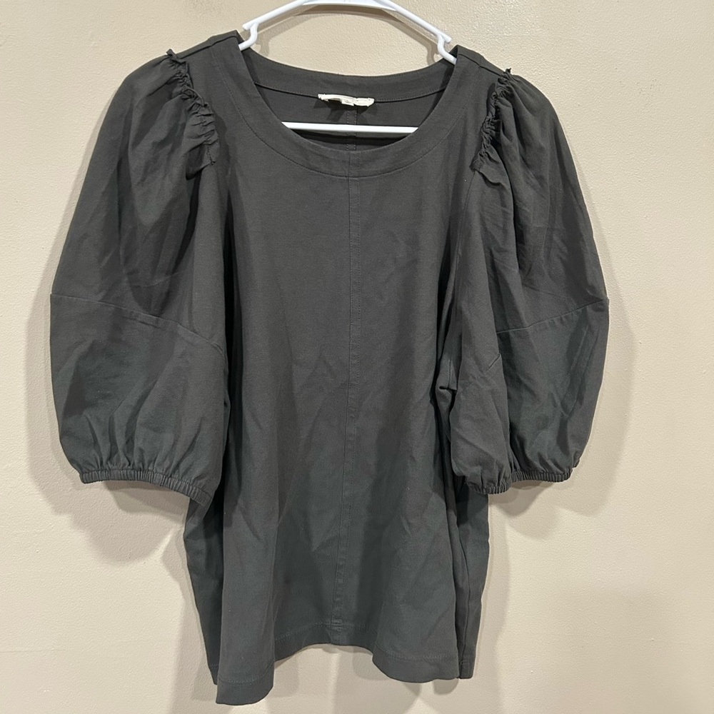Madewell Womens Puff-Sleeve Cotton Top Size Large